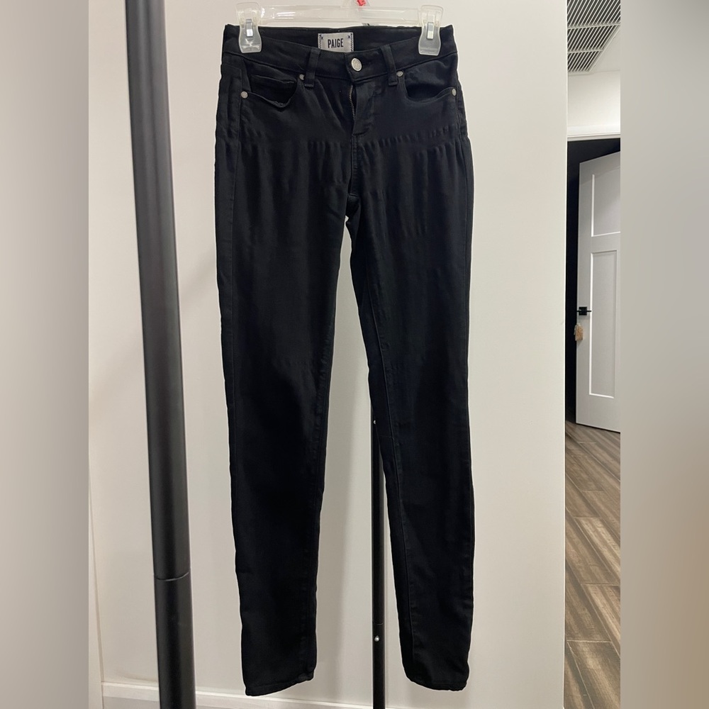 Paige black ankle jeans, size 26, skinny.